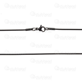 2601-1209-18BN - Stainless Steel 304 Round Snake Chain 1.2mm Necklace 18" (45.7cm) Black 1pc 2601-1209-18BN,Chains,Black,Stainless Steel 304,Round Snake,Chain,Necklace,18" (45.7cm),1.2mm,Black,1pc,China,montreal, quebec, canada, beads, wholesale