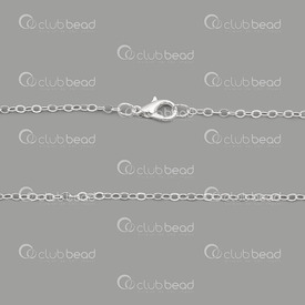 2601-1418-SL - Metal Mirror Cable Chain 2.3x3.1mm Necklace 17'' Silver 12pcs 2601-1418-SL,Chains,Metal,Metal,Mirror Cable,Chain,Necklace,17'',2.3x3.1mm,Silver,12pcs,China,montreal, quebec, canada, beads, wholesale