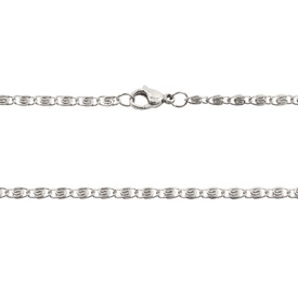 2601-1506-18 - Stainless Steel 304 Wan Chain 3mm Necklace 18'' 1 pc 2601-1506-18,montreal, quebec, canada, beads, wholesale