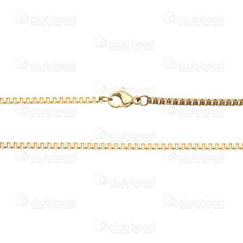 2602-0118-G - Stainless Steel 304 Venetian Box Chain 2mm Necklace 18" (45.7cm) Gold 1 pc 2602-0118-G,Stainless Steel,Stainless Steel 304,18" (45.7cm),Stainless Steel 304,Venetian Box,Chain,Necklace,18" (45.7cm),2mm,Gold,1 pc,China,montreal, quebec, canada, beads, wholesale