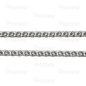 2602-0305-N4 - Stainless Steel 304 Spiga Chain 4mm Natural 5m Roll 2602-0305-N4,Chains,By styles,Spiga,Stainless Steel 304,Spiga,Chain,4mm,Natural,5m Roll,China,montreal, quebec, canada, beads, wholesale