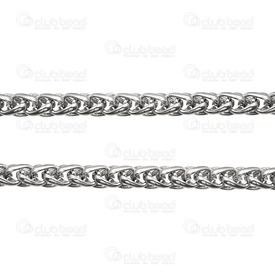 2602-0305-N6 - Stainless Steel 304 Spiga Chain 6mm Natural 5m Roll 2602-0305-N6,Chains,Natural,Spiga,Stainless Steel 304,Spiga,Chain,6mm,Natural,5m Roll,China,montreal, quebec, canada, beads, wholesale