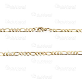 2602-0518-GL - Stainless Steel Figaro Chain Necklace 18" (45.7cm) 4mm Gold 1pc 2602-0518-GL,1pc,Stainless Steel,Stainless Steel,Figaro,Chain,Necklace,18" (45.7cm),4mm,Gold,1pc,China,montreal, quebec, canada, beads, wholesale