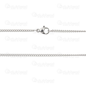2602-0930-N - Stainless Steel 304 Curb Chain 2mm Necklace 30" (76.2cm) Natural 1pc 2602-0930-N,Chains,Stainless Steel ,Stainless Steel 304,Curb,Chain,Necklace,30" (76.2cm),2mm,Natural,1pc,China,montreal, quebec, canada, beads, wholesale