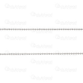 2602-1610-N1.2 - Stainless Steel Ball Chain 1.2mm Natural 10m Roll 2602-1610-N1.2,Chains,montreal, quebec, canada, beads, wholesale