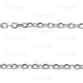 2602-1905-N4 - Stainless Steel 304 Cable Chain Diamond Cut 4x5mm Unsoldered Natural 5m Roll 2602-1905-N4,Chains,By styles,Cable,Stainless Steel 304,Cable,Chain,4mm,Natural,5m Roll,China,montreal, quebec, canada, beads, wholesale
