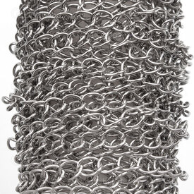 2602-2005-N40.6 - Stainless Steel 304 Curb Chain 0.6x4x5mm Natural 5m Roll 2602-2005-N40.6,Chains,montreal, quebec, canada, beads, wholesale