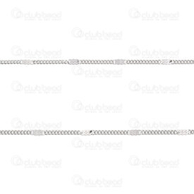 2602-2110-N2F - Acier Inoxydable 304 Chaine Gourmette 2x2.2x0.5mm Soude Diametre Interieur Maille 0.4mm Naturel Rouleau 10m 2602-2110-N2F,Chaînes,Acier inoxydable,montreal, quebec, canada, beads, wholesale