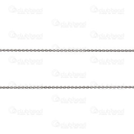 2602-2210-N1.2 - Stainless Steel 304 Rope Chain 1.2mm Natural 5m Roll 2602-2210-N1.2,Chains,By styles,Rope,Stainless Steel 304,Rope,Chain,1.2mm,Natural,5m Roll,China,montreal, quebec, canada, beads, wholesale