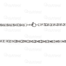 2602-3020-N - Chaîne Byzantin Acier Inoxydable 304 4mm Collier 19" (48.2cm) Naturel 1pc 2602-3020-N,Chaînes,Acier inoxydable,Stainless Steel 304,Byzantine,Chaîne,Collier,19" (48.2cm),4mm,Naturel,1pc,Chine,montreal, quebec, canada, beads, wholesale