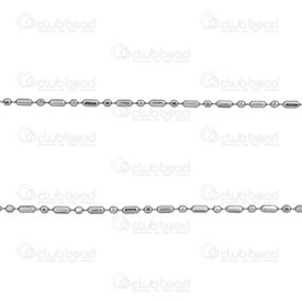 2602-5005-2.2N - Stainless Steel 304 Ball Chain 2.2mm and 5x2mm links Natural 5m Roll 2602-5005-2.2N,Chains,Stainless Steel 304,Ball,Chain,2.2mm and 5x2mm links,Natural,5m Roll,China,montreal, quebec, canada, beads, wholesale