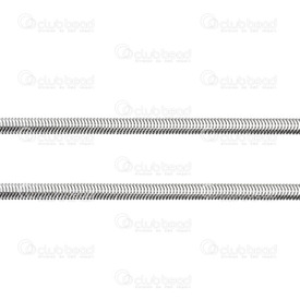 2602-6005-N4 - Stainless Steel 304 Flat Snake Chain 4x2mm Natural 5m Roll 2602-6005-N4,Chains,Stainless Steel 304,Flat Snake,Chain,4x2mm,Natural,5m Roll,montreal, quebec, canada, beads, wholesale