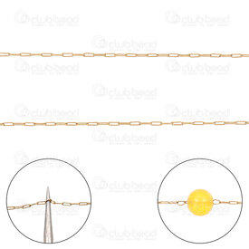 2602-7010-0.8GL - Acier Inoxydable 304 Chaine Trombone 0.8x2.5x0.2mm Extensible Soude Diametre Interieur Maille 0.3mm Naturel Rouleau 10m 2602-7010-0.8GL,30,montreal, quebec, canada, beads, wholesale