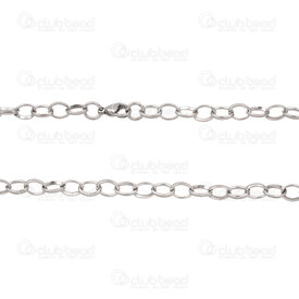 2602-7220-08N - Stainless Steel 304 Cable Chain 8x5x1mm Necklace 19.5" (49.5cm) Natural 1pc 2602-7220-08N,Stainless Steel Clasp,1pc,Stainless Steel 304,Cable,Chain,Necklace,19.5" (49.5cm),8x5x1mm,Natural,1pc,China,montreal, quebec, canada, beads, wholesale