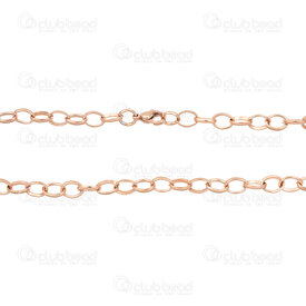 2602-7220-08RGL - Stainless Steel 304 Cable Chain 8x5x1mm Necklace 19.5" (49.5cm) Rose Gold 1pc 2602-7220-08RGL,Chains,1pc,Cable,Stainless Steel 304,Cable,Chain,Necklace,19.5" (49.5cm),8x5x1mm,Rose Gold,1pc,China,montreal, quebec, canada, beads, wholesale