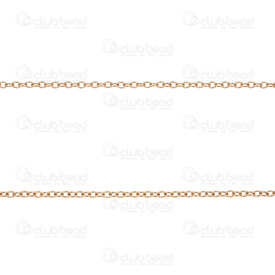 2602-7510-2.2GL - Acier Inoxydable 304 Chaine Forcat Plat 2.2x3mm Soude Diametre Interieur Maille 1mm Plaque Or Rouleau 10m 2602-7510-2.2GL,400,montreal, quebec, canada, beads, wholesale