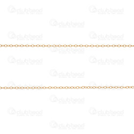 2602-7605-1.2GL - Acier Inoxydable 304 Chaine Forcat Miroir 1.2x1.6x0.2mm Soude Diametre Interieur Maille 0.5mm Plaque Or Rouleau 5m 2602-7605-1.2GL,Chaînes,Par styles,Forçat,montreal, quebec, canada, beads, wholesale