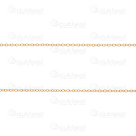 2602-7610-1.2GL - Acier Inoxydable 304 Chaine Forcat Miroir 1.2x1.6x0.2mm Soude Diametre Interieur Maille 0.5mm Plaque Or Rouleau 10m 2602-7610-1.2GL,Chaînes,Par styles,Forçat,montreal, quebec, canada, beads, wholesale