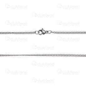 2603-0918-2N - Stainless Steel 304 Curb Chain 2x2x1mm Necklace 18" (45.7cm) Natural 10pcs 2603-0918-2N,Chains,10pcs,Stainless Steel 304,Curb,Chain,Necklace,18" (45.7cm),1.8x2.3x1mm,Natural,10pcs,China,montreal, quebec, canada, beads, wholesale