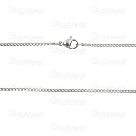2603-0924-N - Acier Inoxydable 304 Chaine Gourmette 2x2.5x0.45mm Soude Collier 24po (61cm) Naturel 10pcs 2603-0924-N,In,montreal, quebec, canada, beads, wholesale