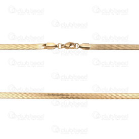 2603-1320-4.0GL - Acier Inoxydable 304 Chaine Serpent Plat 4x0.7mm Collier 20po (50cm) Plaque Or 10pcs 2603-1320-4.0GL,Chaînes,Acier inoxydable,montreal, quebec, canada, beads, wholesale