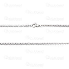2603-1720-N - Stainless Steel Venetian Box Chain 2x1.8mm Unsoldered Necklace 20'' (50cm) Natural 10pcs 2603-1720-N,Chains,By styles,Venitian,montreal, quebec, canada, beads, wholesale