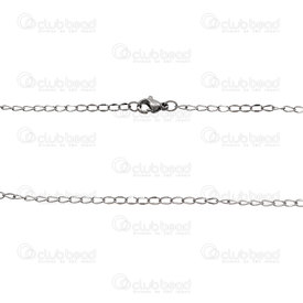 2603-8018-2N - Stainless Steel 304 Mirror Curb Chain 2x4mm Necklace 17.5" (45cm) Natural 12pcs 2603-8018-2N,Chains,Stainless Steel 304,Mirror Curb,Chain,Necklace,17.5" (45cm),2x4mm,Natural,12pcs,China,montreal, quebec, canada, beads, wholesale