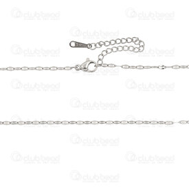 2604-5016-2.0X - Stainless Steel 304 Sequin Dapped Chain Necklace 16in (40.6cm) 3.5x2x0.1mm Natural 10pcs 2604-5016-2.0X,Chains,10pcs,Stainless Steel 304,Sequin Dapped,Chain,Necklace,16in (40.6cm),3.5x2x0.1mm,Natural,10pcs,China,montreal, quebec, canada, beads, wholesale