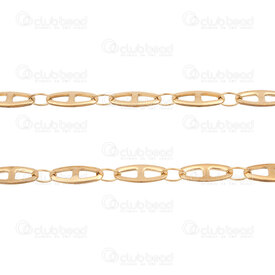 2605-0105-4GL - Acier Inoxydable 304 Chaine Marine 4x10x1mm Soude Plaque Or Rouleau 5m 2605-0105-4GL,Chaînes,Par styles,Autres,montreal, quebec, canada, beads, wholesale
