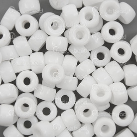 2781-4744 - Glass Bead Crowbead Donut 9mm Opaque White 3mm Hole 50pcs Czech Republic 2781-4744,9MM,Bead,Crowbead,Glass,Glass,9MM,Donut,White,Opaque,3mm Hole,Czech Republic,50pcs,montreal, quebec, canada, beads, wholesale