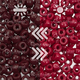 2781-4752 - Glass Bead Crowbead Donut 6mm Opaque Wine 3mm Hole 100pcs Czech Republic 2781-4752,Beads,Crowbeads,montreal, quebec, canada, beads, wholesale