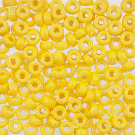 2782-9826 - Glass Bead Crowbead Donut 6mm Opaque Yellow 3mm Hole 100pcs Czech Republic 2782-9826,Beads,Crowbeads,Glass,montreal, quebec, canada, beads, wholesale