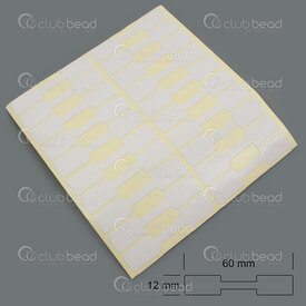 2801-0004-S - Sticker Jewelry Square Tags 13.5x48.5mm White 400pcs 2801-0004-S,Packaging products,montreal, quebec, canada, beads, wholesale