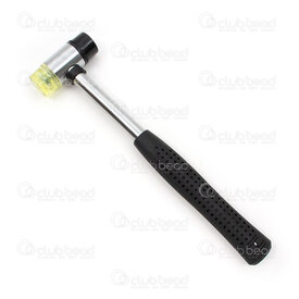 2801-0037-2 - Hammer Round Rubber Head(removable) 24cm Black Handle1pc 2801-0037-2,Tools and accessories,montreal, quebec, canada, beads, wholesale