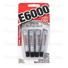 2801-0503-4X0.18oz - E6000 Glue 0.18oz Tube 4pcs USA 2801-0503-4X0.18oz,Tools and accessories,Glues,montreal, quebec, canada, beads, wholesale