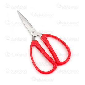 2802-0116-2 - Stainless Steel Scissor 15.5x8cm Red Handdle 1pc 2802-0116-2,Tools and accessories,Scissors and Cutters,montreal, quebec, canada, beads, wholesale