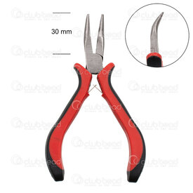 2802-0205-2 - Metal Curved Chain Nose Pliers Ergo Lap Joint Construciton 5 inches mini 1 pc 2802-0205-2,Pliers,montreal, quebec, canada, beads, wholesale