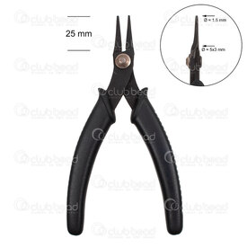 2802-0330 - Beaders' Choice Pro Pince Ronde Mince Articulation Rivetée 1pc Pakistan 2802-0330,Ronde,Ronde,Pliers,Rivet Joint Construction,Slim,Pro,1pc,Pakistan,Beaders' Choice,montreal, quebec, canada, beads, wholesale