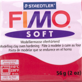2901-8020-26 - Fimo Soft Block Cherry Red 56 g. 1pc Germany 2901-8020-26,montreal, quebec, canada, beads, wholesale