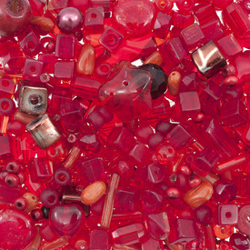 *3001-2015-004 - Bille Assortiment Rouge 1 Fiole Le contenu peut varier *3001-2015-004,montreal, quebec, canada, beads, wholesale