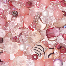 *3001-2015-006 - Bead Assortment Light Pink 1 Vial Contents may vary *3001-2015-006,montreal, quebec, canada, beads, wholesale