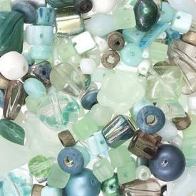*3001-2015-010 - Bille Assortiment Turquoise Mixé 1 Fiole Le contenu peut varier *3001-2015-010,Billes,montreal, quebec, canada, beads, wholesale