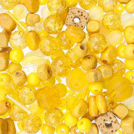 *3001-2015-014 - Bead Assortment Yellow 1 Vial Contents may vary *3001-2015-014,Beads,montreal, quebec, canada, beads, wholesale