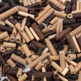 3002-1110-06 - Bamboo Bead Assortment Size Shape-Color Assorted (approx. 30gr) 1 bag 3002-1110-06,Beads,Wood,montreal, quebec, canada, beads, wholesale