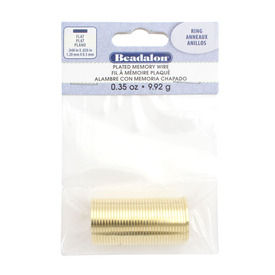 347A-020 - Beadalon Flat Memory Wire Steel Ring 1.2x0.5mm Gold 9.92g (App. 33 coils) 347A-020,Memory,Wire,Steel,Flat Memory Wire,Ring,1.2x0.5mm,Gold,9.92g (App. 33 coils),China,Beadalon,montreal, quebec, canada, beads, wholesale