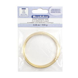 347A-070 - Beadalon Flat Memory Wire Steel Bracelet 1.2x0.5mm Gold 9.92g (App. 12 coils) 347A-070,Metallic wires,Memory,Wire,Steel,Flat Memory Wire,Bracelet,1.2x0.5mm,Gold,9.92g (App. 12 coils),China,Beadalon,montreal, quebec, canada, beads, wholesale