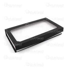4001-0010 - Eco Cardboard Box Ring Plate Display 72 slots 26x15x4cm Black and White  1pc 4001-0010,4001-,Eco Cardboard Box,Ring Plate Display,72 slots,26x15x4cm,Black and White,China,1pc,montreal, quebec, canada, beads, wholesale