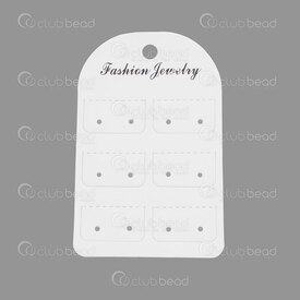 4001-0012-WH - Plastic Hang Tag Card for Earrings 6 Pairs White 5.5x9cm 100pcs 4001-0012-WH,Displays,White,Plastic,Plastic,Hang Tag Card for Earrings,6 Pairs,White,5.5x9cm,100pcs,China,montreal, quebec, canada, beads, wholesale