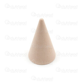 4001-0013-40W - Wood Ring Display Cone 40x25mm Natural  1pc 4001-0013-40W,4001-,Wood,Ring Display,Cone,40x25mm,Natural,China,1pc,montreal, quebec, canada, beads, wholesale