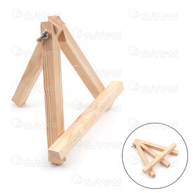 4001-0014 - Wood Easel Display 18x17x1.7cm Natural 1pc 4001-0014,4001-,montreal, quebec, canada, beads, wholesale